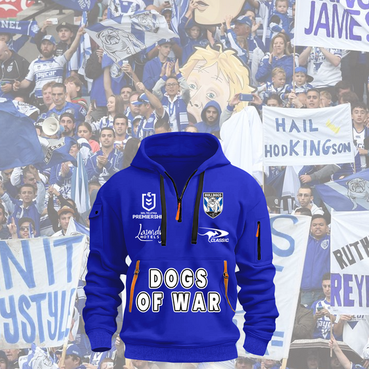 Canterbury-Bankstown Bulldogs NRL 2025 Zipper Hoodie TM NTA V11