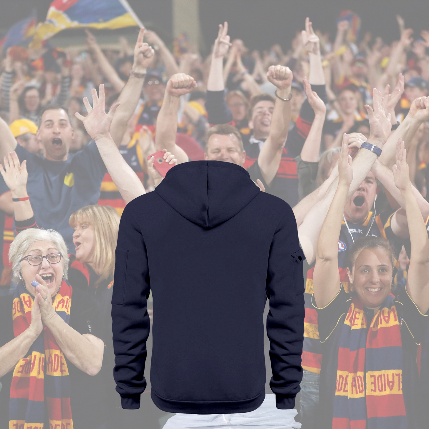 Adelaide Crows AFL 2025 Zipper Hoodie TM NTA V1