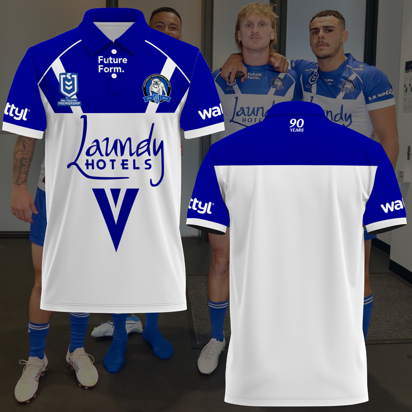 Canterbury-Bankstown Bulldogs NRL 2025 Polo Shirt TM NTA V5