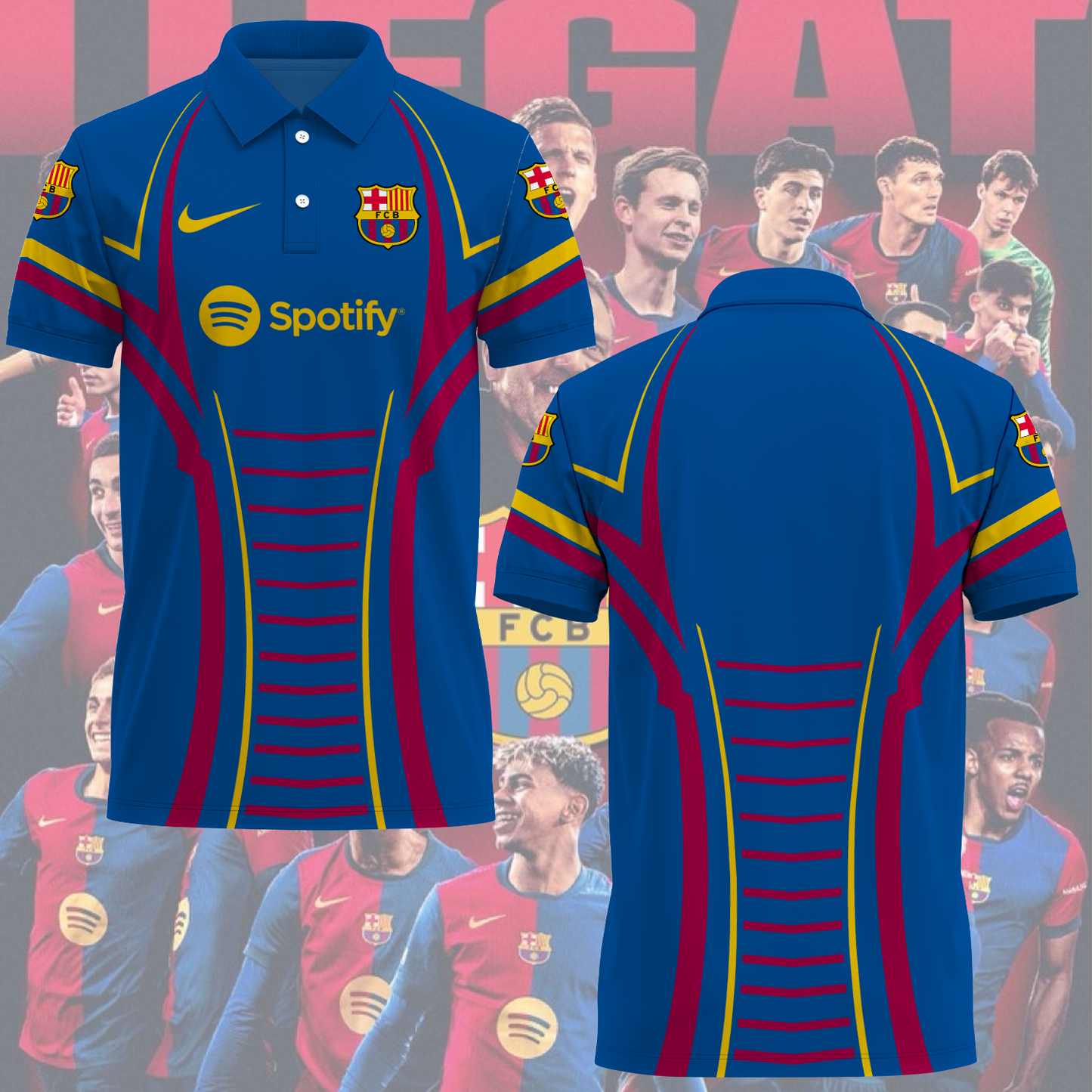 FC Barcelona LA LIGA CHAMPIONS 2024/25 Polo Shirt TM NTA V6