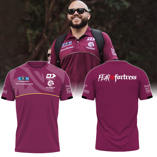 Manly Warringah Sea Eagles NRL Fear The Fortress V3 T-Shirt TM