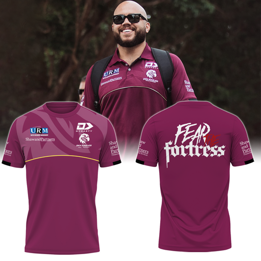Manly Warringah Sea Eagles NRL Fear The Fortress V1 T-Shirt TM