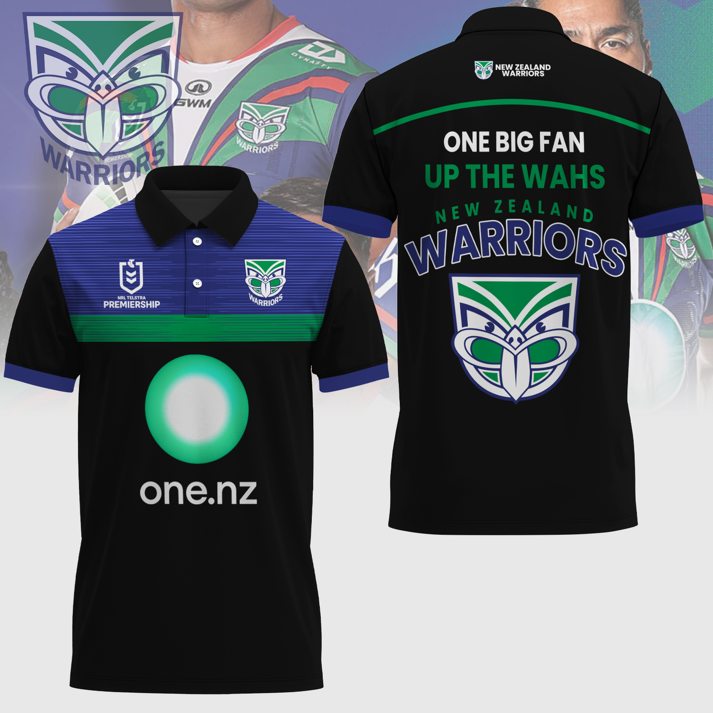 New Zealand Warriors NRL Up The Wahs Limited Edition Polo Shirt TM - Super Savings When Buying Combo V22