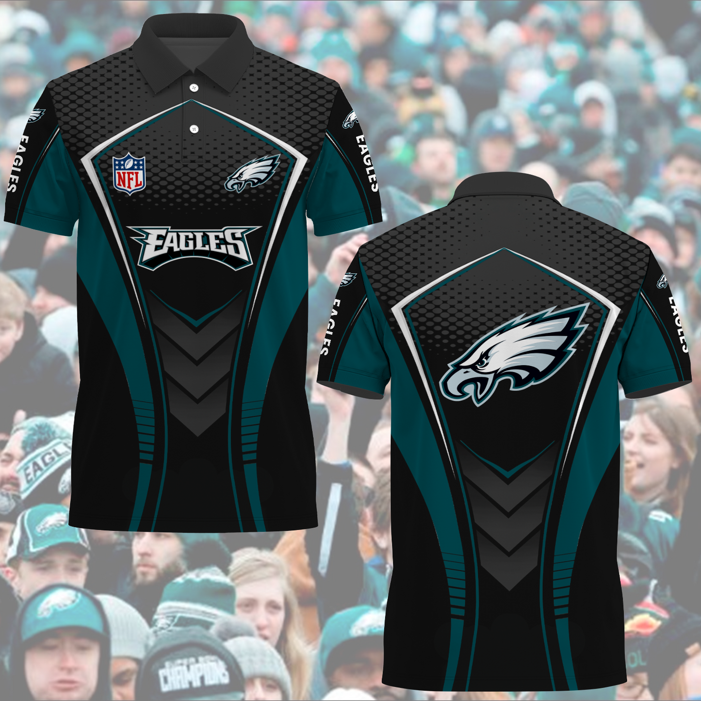 Philadelphia Eagles NFL 2025 New Polo Shirt TM NTA V1
