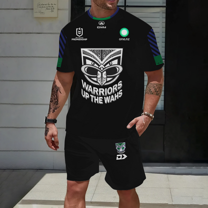 New Zealand Warriors NRL 2025 Up The Wahs Limited Edition Set T-Shirt And Shorts TM NTA V1