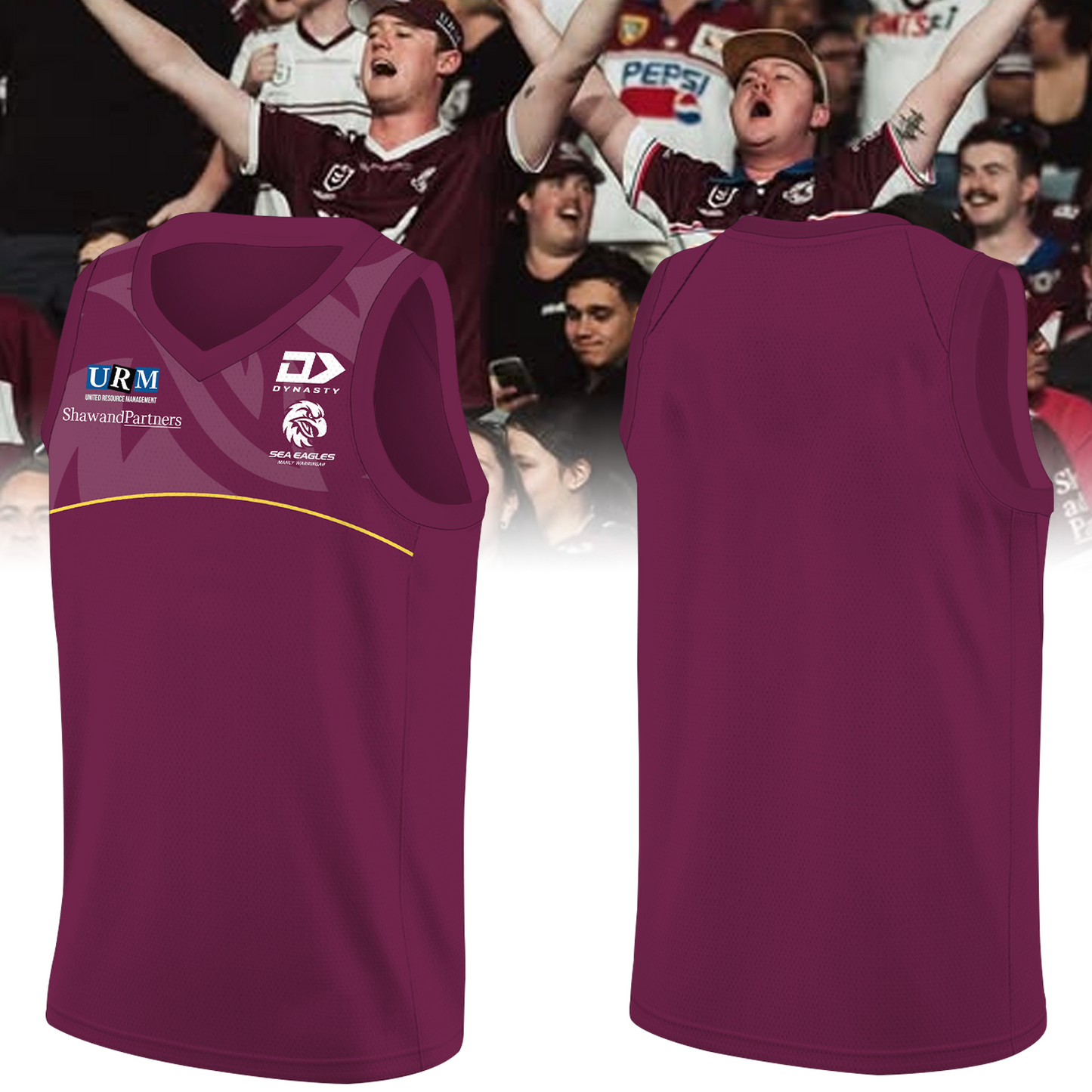 Manly Warringah Sea Eagles Fear The Fortress Jersey NRL V4 TM