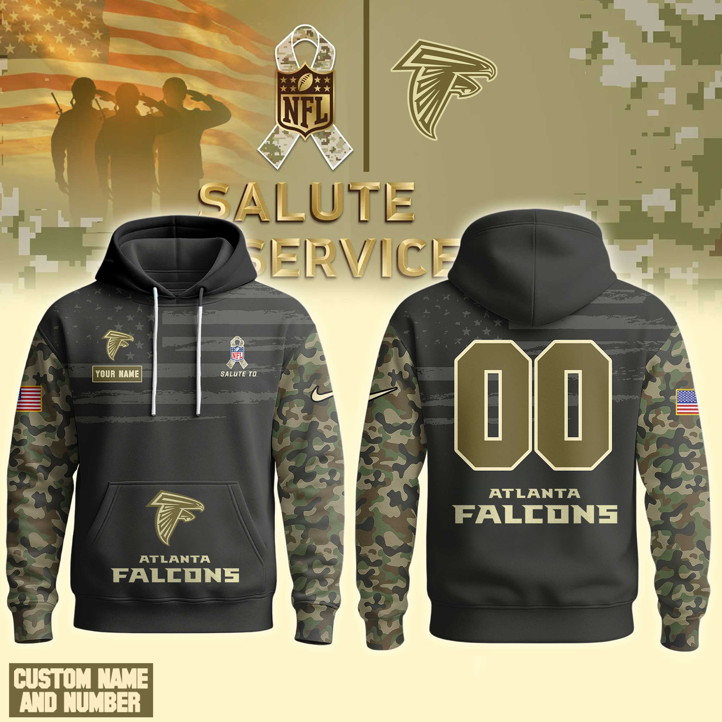 AF Premium NFL Salute To Service Hoodie DDT  NTL