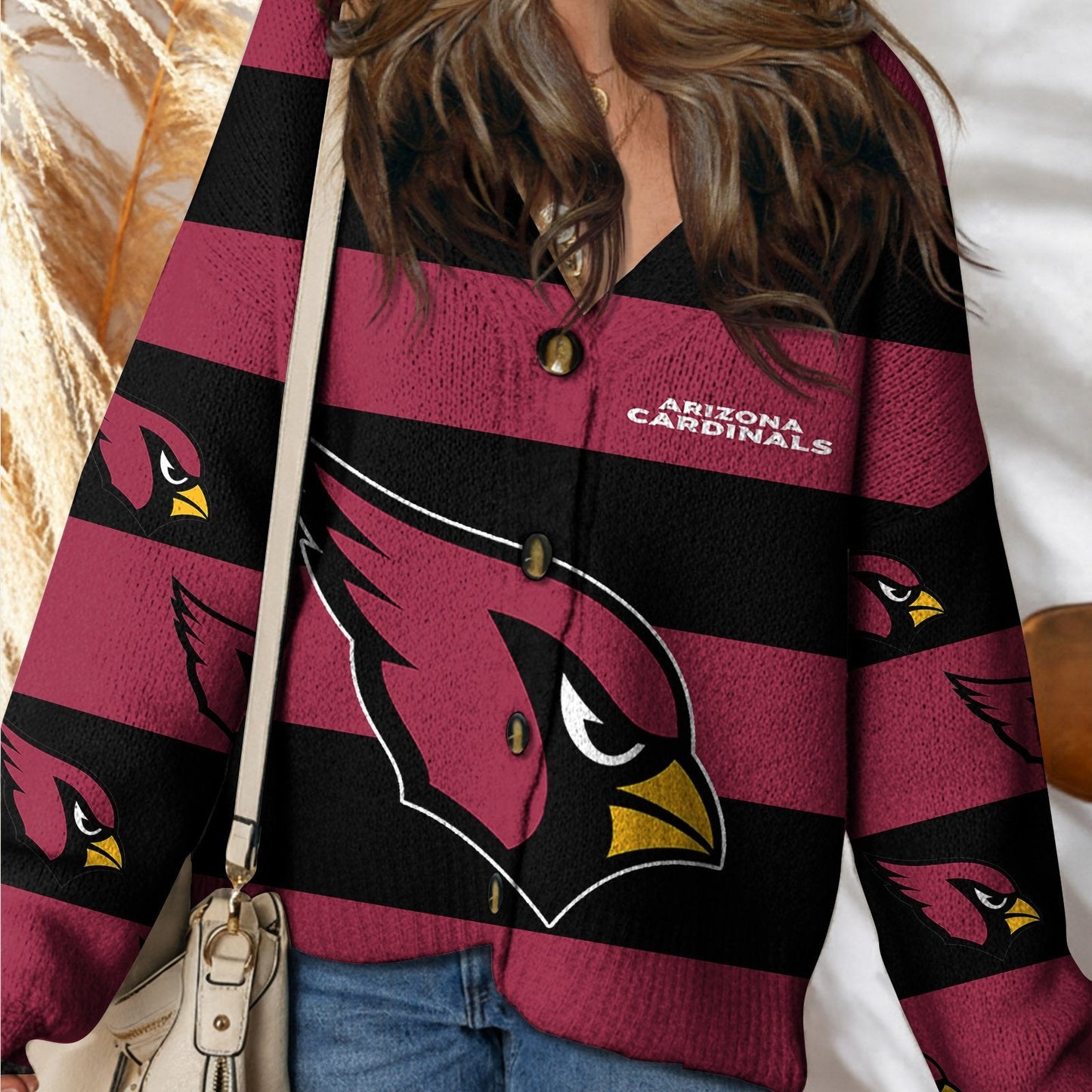 ARI x NFL Cardigan Sweatshirt With Button  DatND DVT