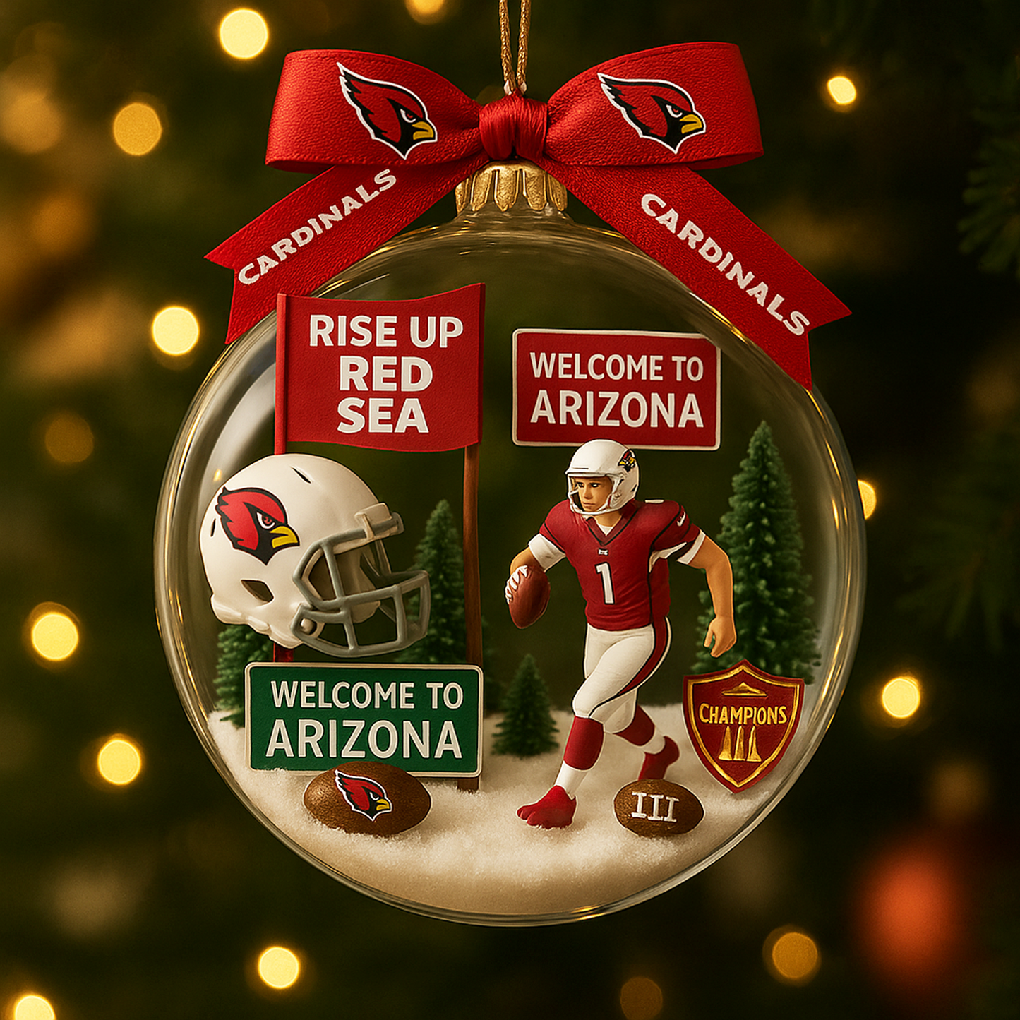 ARI x NFL Commemorative Christmas Ornament DatND DVT