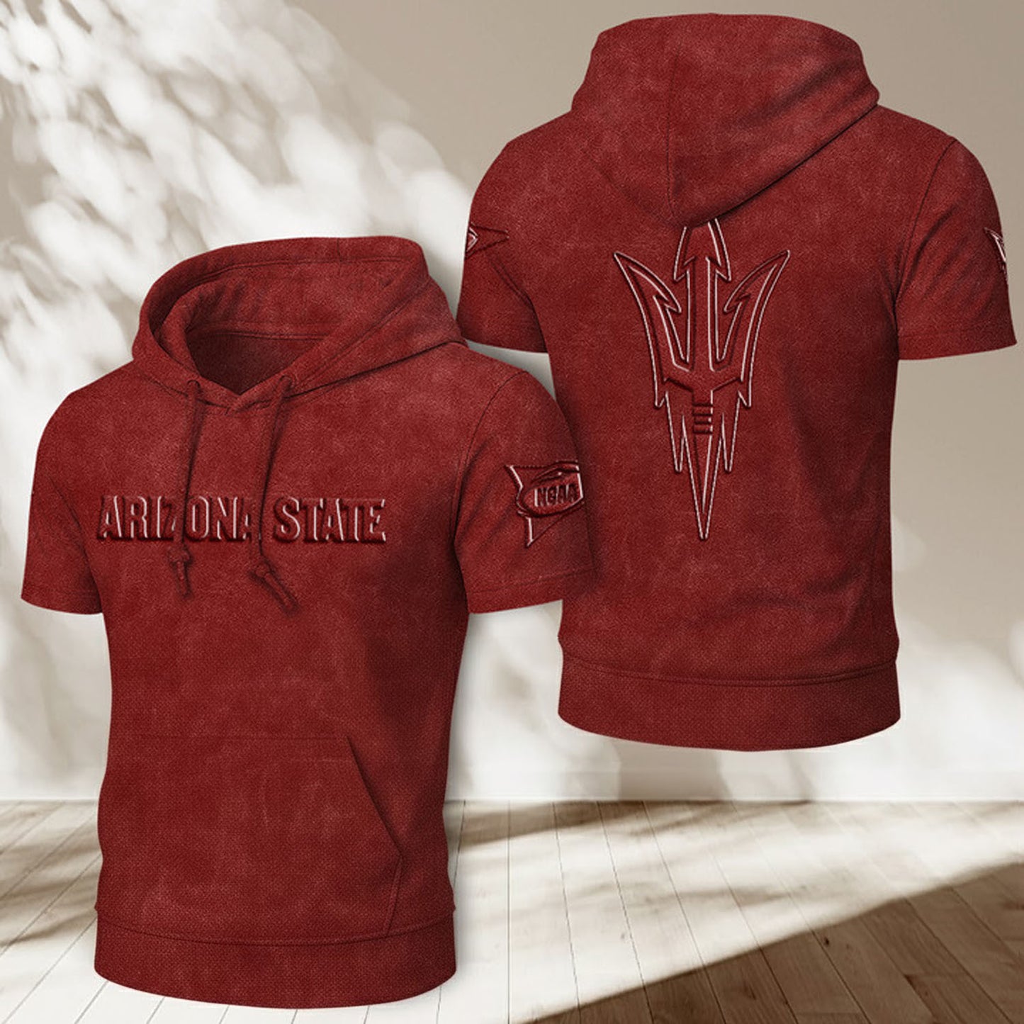 ASU x NCAA Half Sleeve Hoodie T-Shirt DatND ThuongNH
