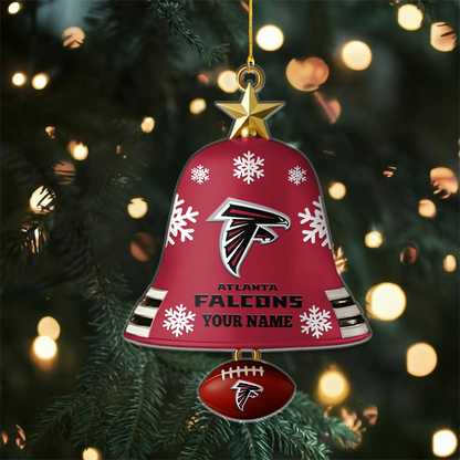 ATL x NFL Christmas Bell Ornament Custom Any Name DatND DVT