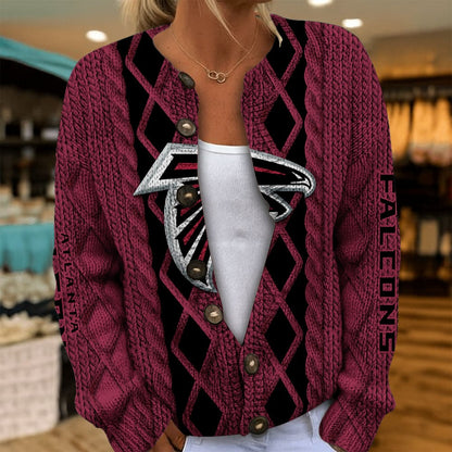 ATL x NFL Women's Cardigan Sweater DatND DVT