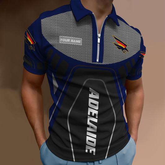 Adelaide Crows AFL Zipper Polo Shirt NDD