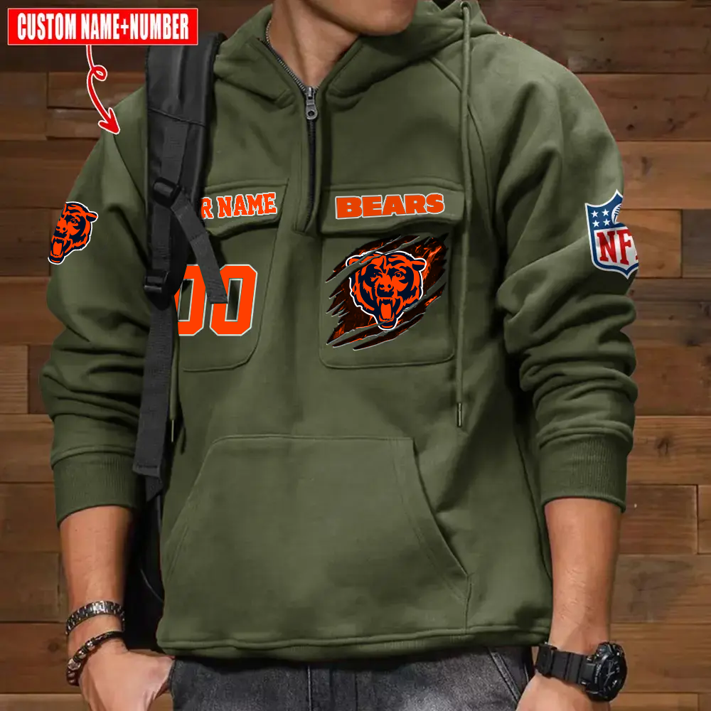 Athleworld CHI NFL Graphic Pocket Hoodie DDT CTND