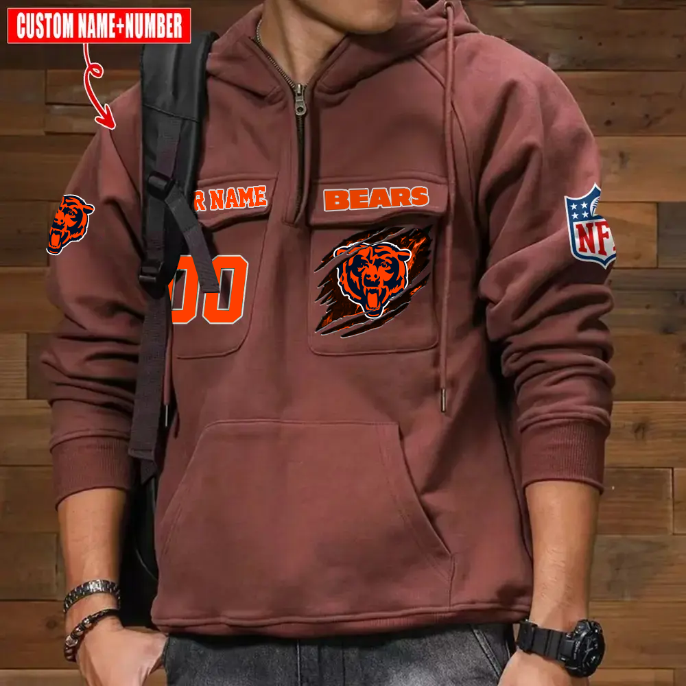 Athleworld CHI NFL Graphic Pocket Hoodie DDT CTND