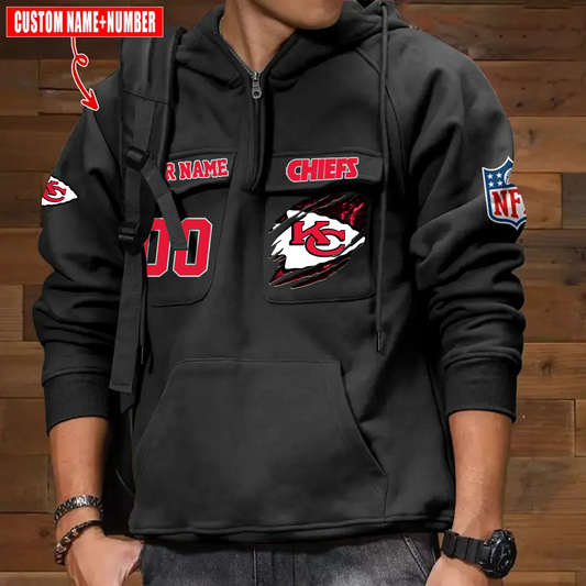 Athleworld KCC NFL Graphic Pocket Hoodie DDT CTND