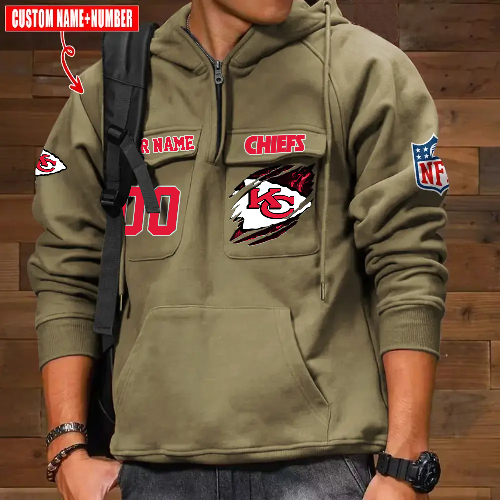 Athleworld KCC NFL Graphic Pocket Hoodie DDT CTND