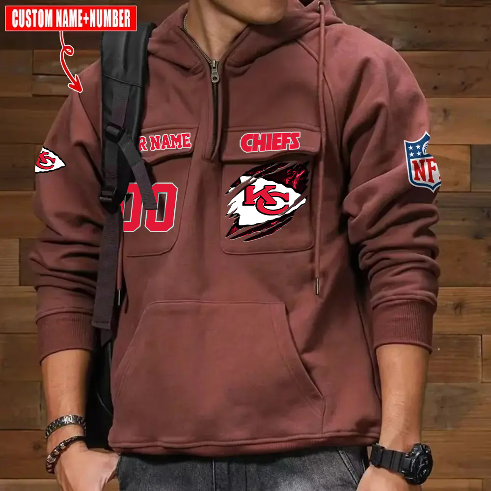 Athleworld KCC NFL Graphic Pocket Hoodie DDT CTND