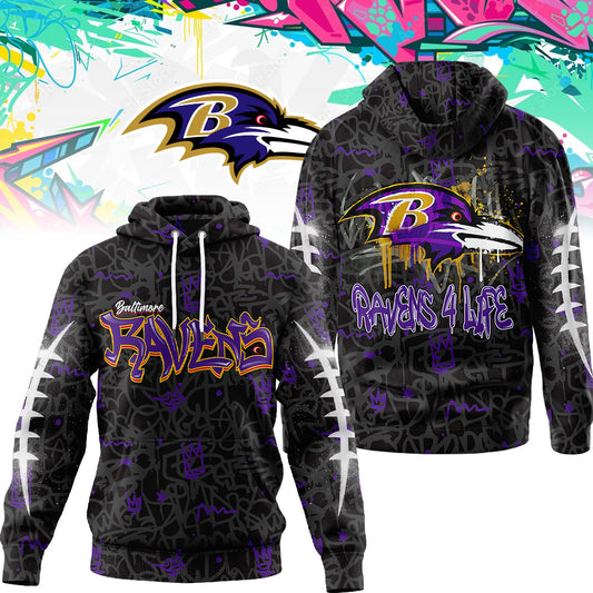 BAL Premium NFL Special Graffiti My Team 4 Life Hoodie DatND DVT