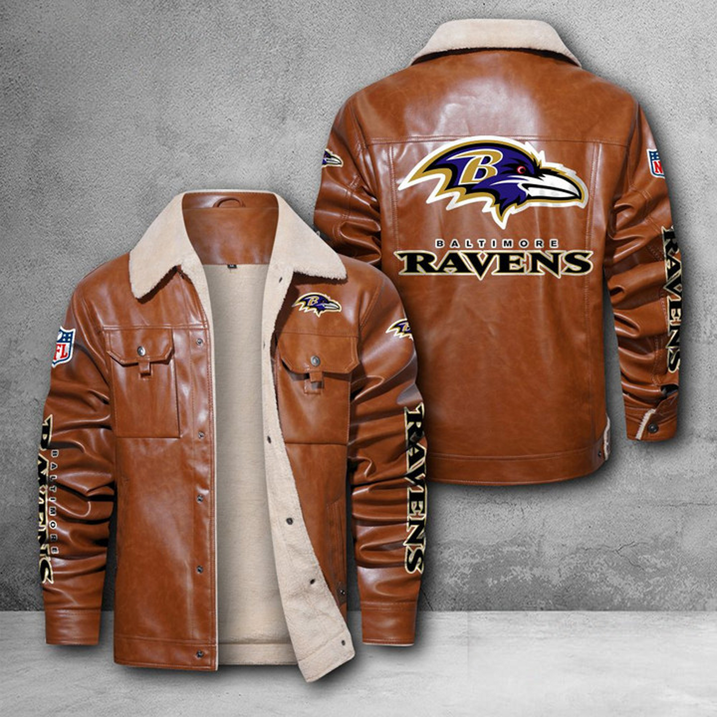 BAL X NFL LEATHER JACKET DATND THUONGNH