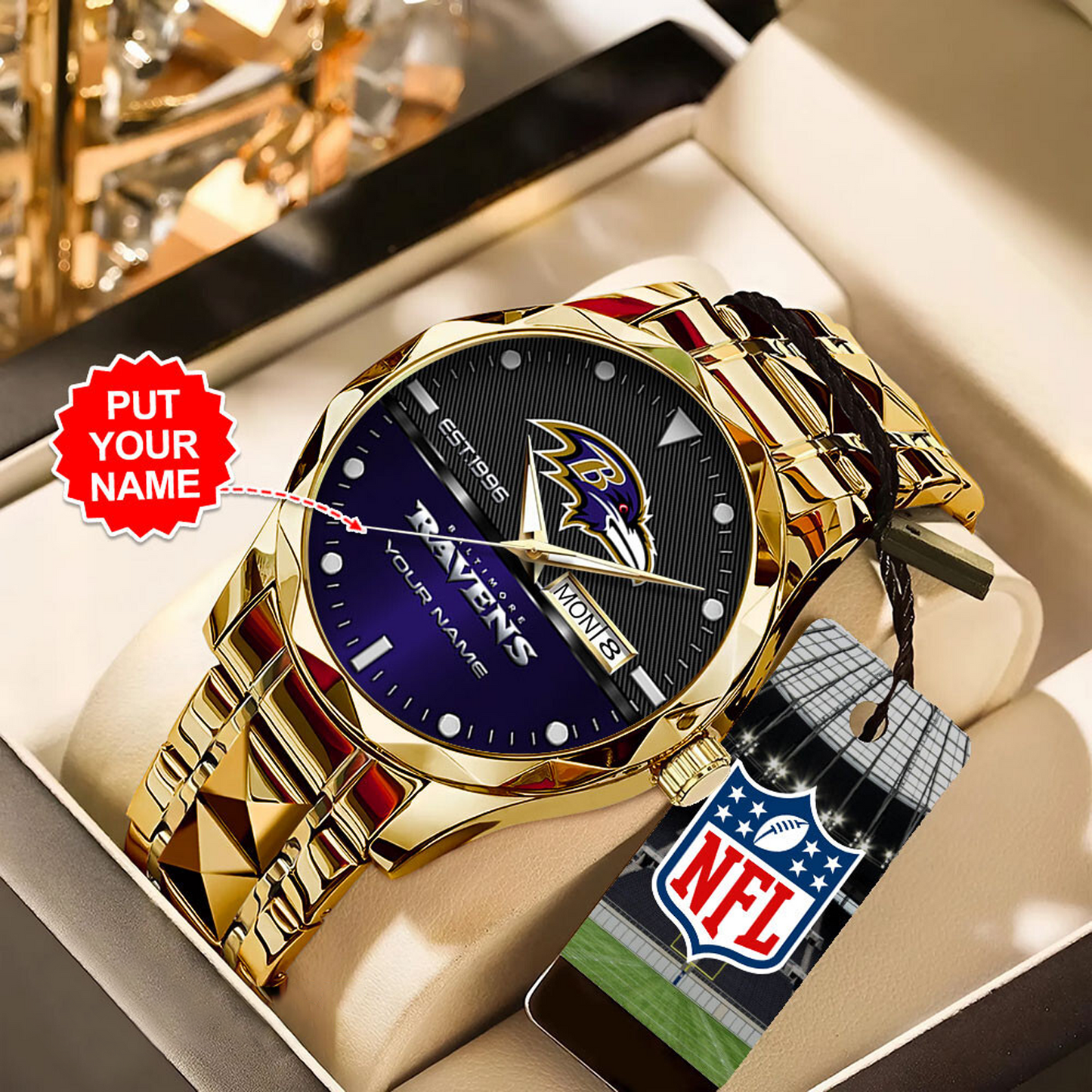 BAL x NFL Alloy Luxury Quartz Watch DATND TANTD