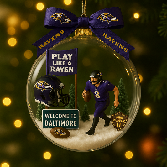 BAL x NFL Commemorative Christmas Ornament DatND DVT