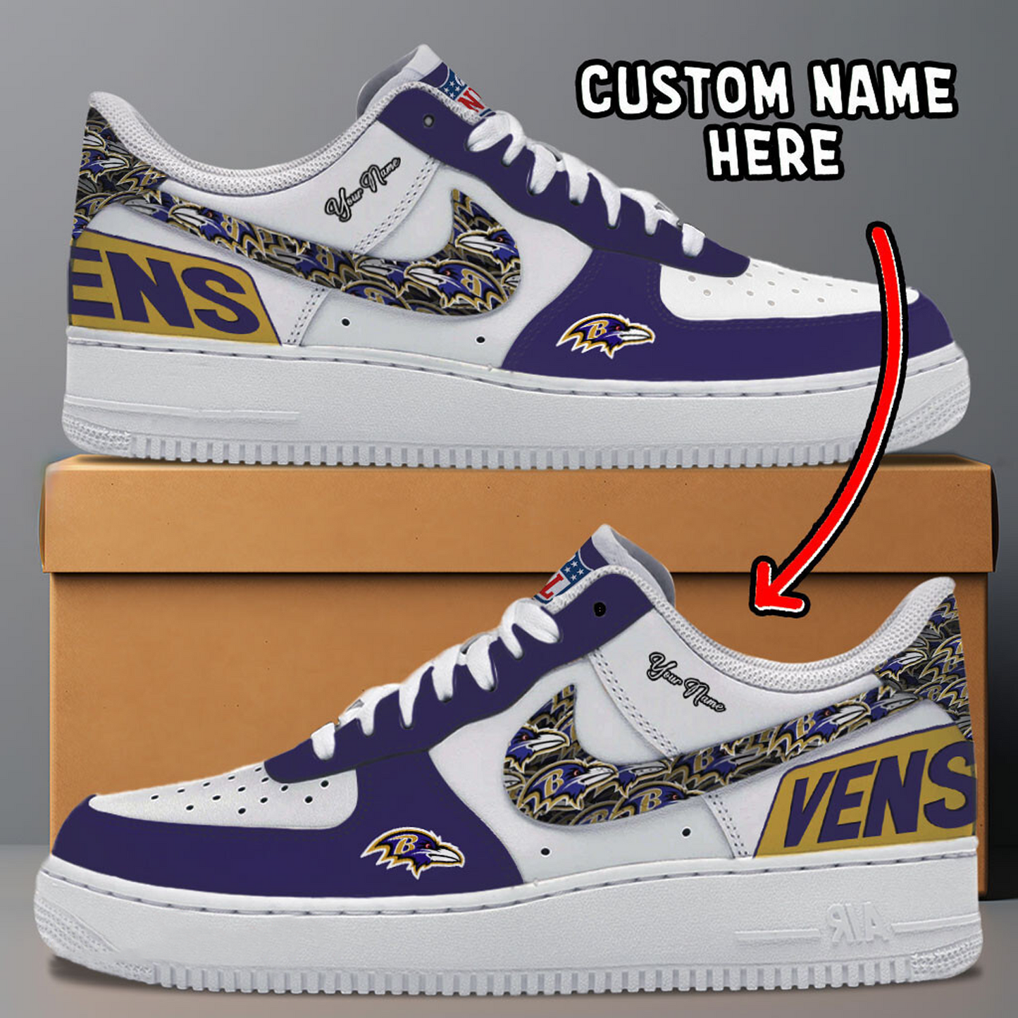BAL x NFL Trending Air Force 1 Personalized DATND TANTD