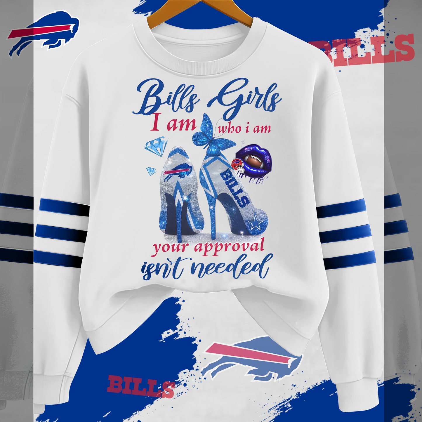 BB NFL I Am Who I Am Glitter Sweatshirt DDT HLPHUONG