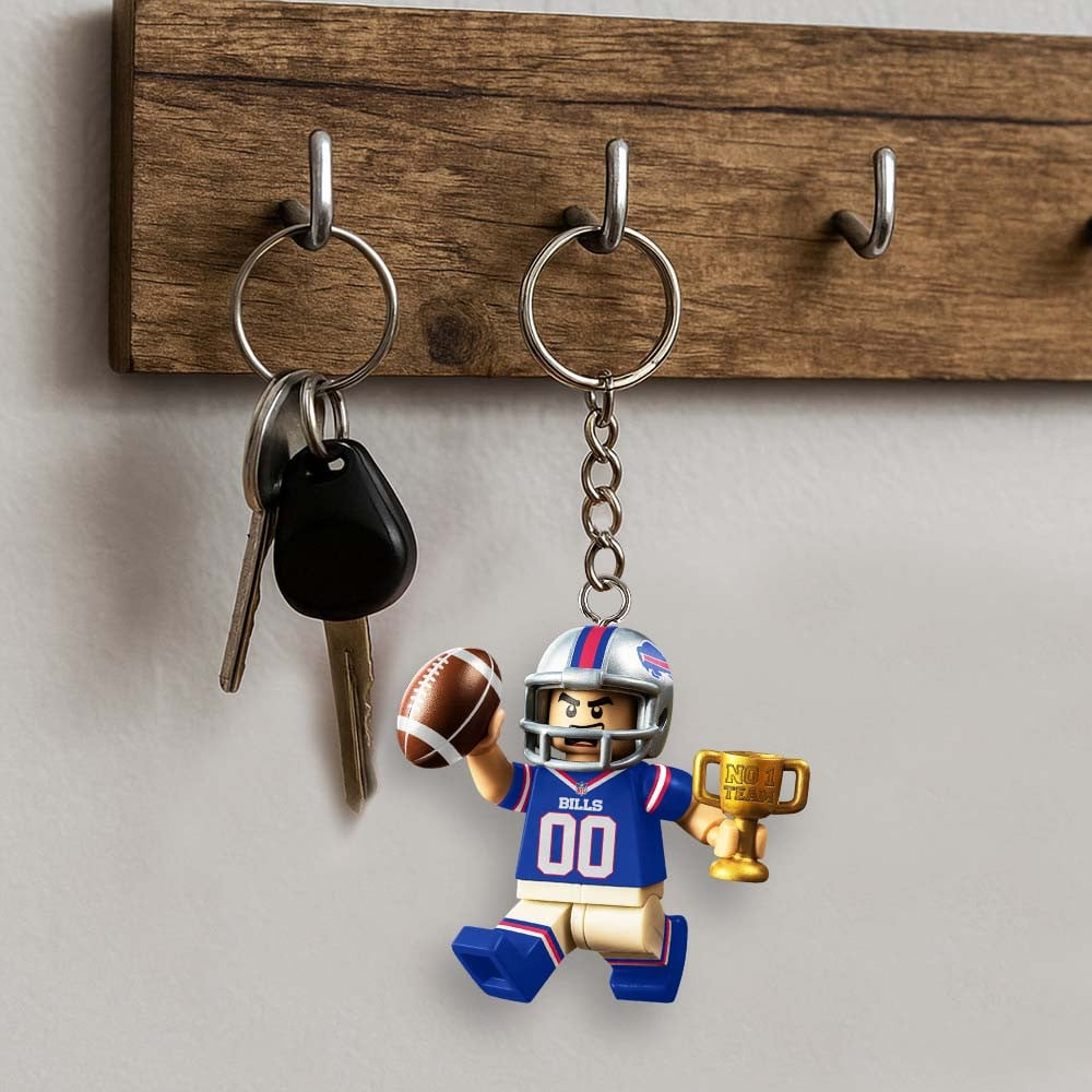 BB Premium NFL Lego No. 1 Team Personalized Key Chain DDT NTL