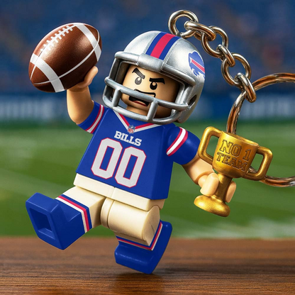 BB Premium NFL Lego No. 1 Team Personalized Key Chain DDT NTL