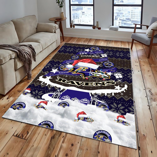 BR NFL Chrismas Carpet Rug DDT NTL