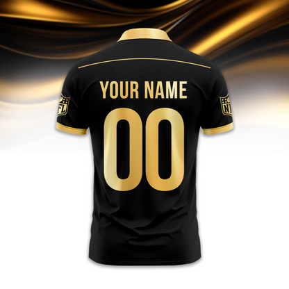 BR Premium NFL Black And Gold Custom Polo DDT CTND