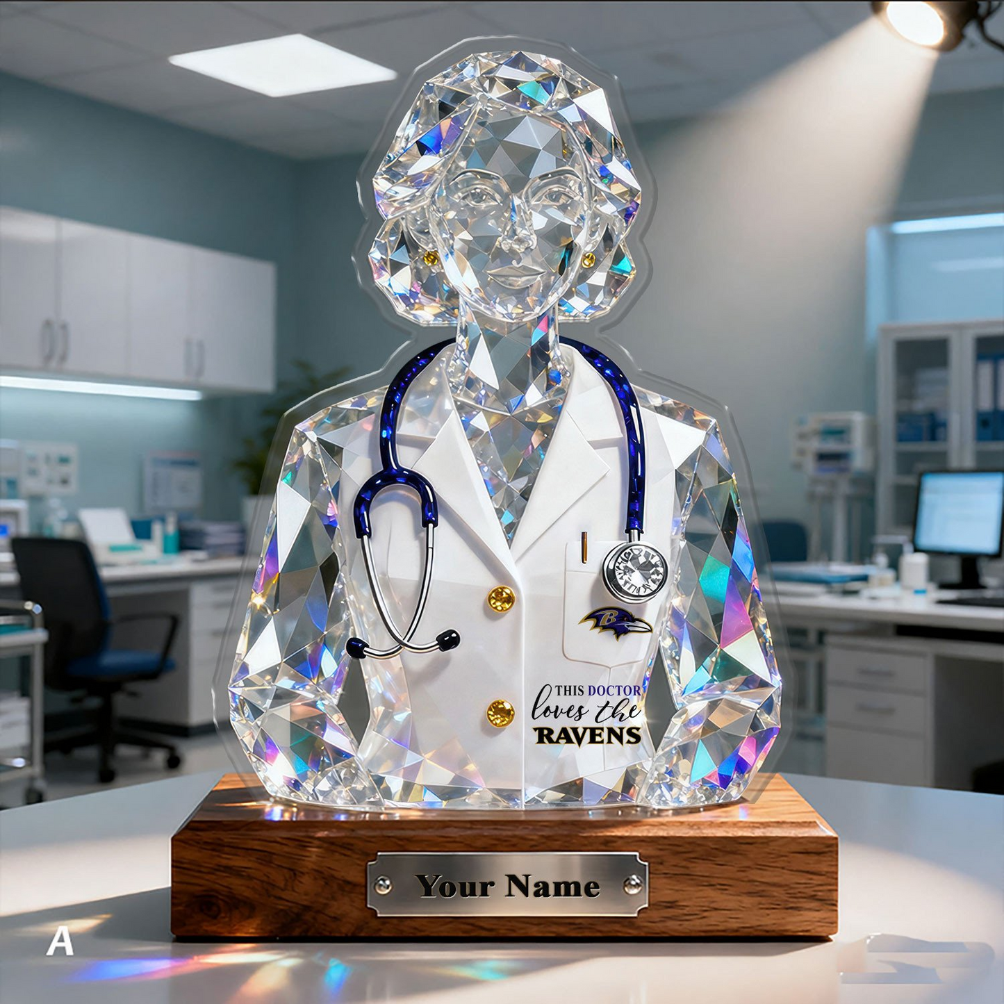 BR Premium NFL Doctor Crystal Style Desktop Ornament DDT 101125 HLPHUONG