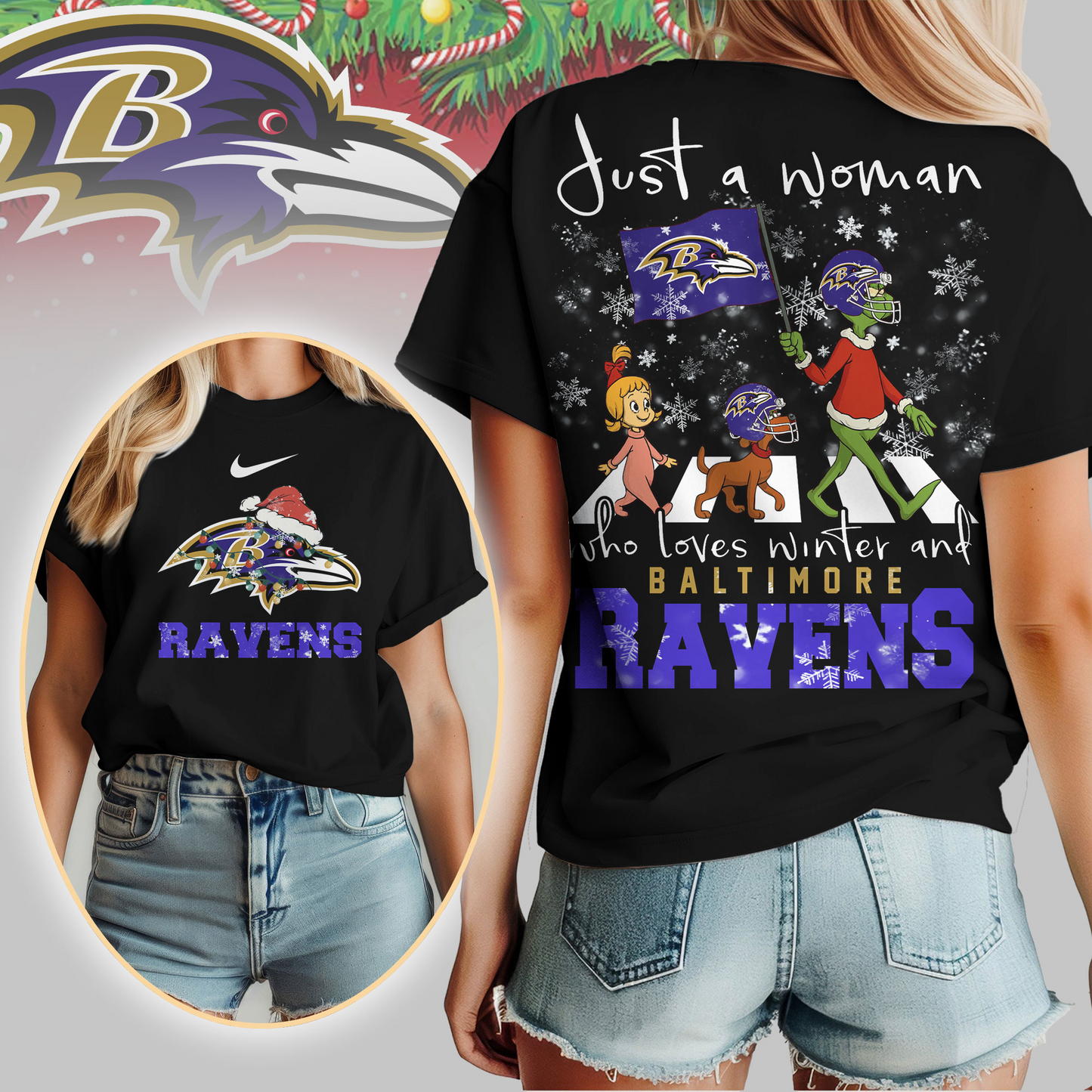 BR Premium NFL Just A Woman Who Loves Winter 3D Shirt DDT CTND
