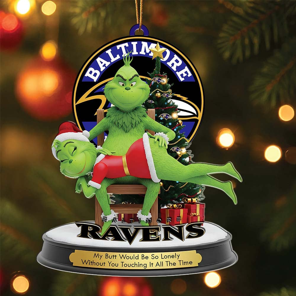 BR Premium NFL x Grinch Acrylic Ornament DDT NTL