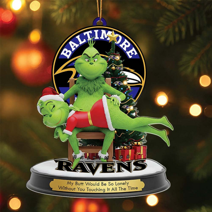 BR Premium NFL x Grinch Acrylic Ornament DDT NTL