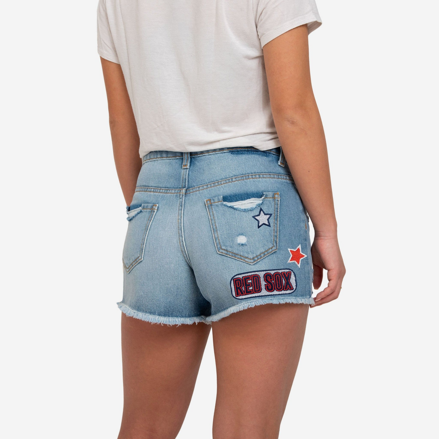 BRS Womens Team Logo Denim Shorts DDTTTV