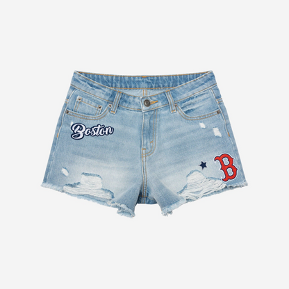 BRS Womens Team Logo Denim Shorts DDTTTV