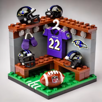 NFL Teams Custom Building Blocks Creative Peripheral Gift Model Toy Mini Changing Room Professional Football League Teams DDT CTND