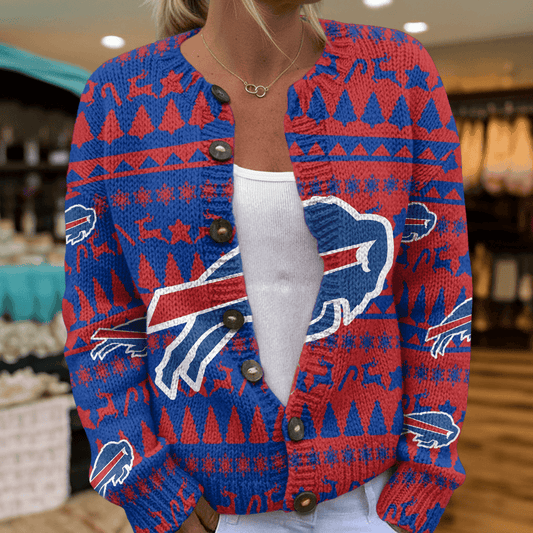BUF x NFL Cardigan Sweatshirt With Button V2  DatND DVT