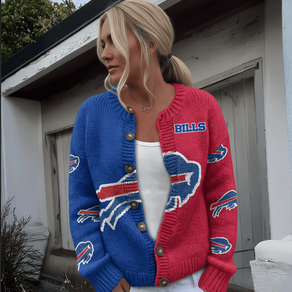 BUF x NFL Cardigan Sweatshirt With Button v1  DatND DVT