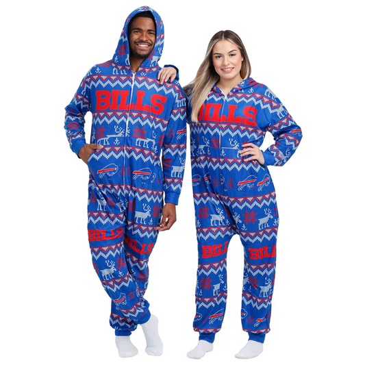 BUF x NFL Ugly Pattern One Piece Pajamas DATND TANTD