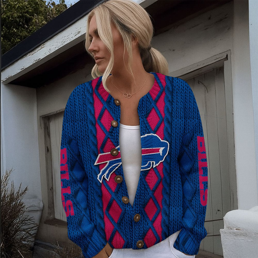 BUF x NFL Women's Cardigan Sweater DatND DVT