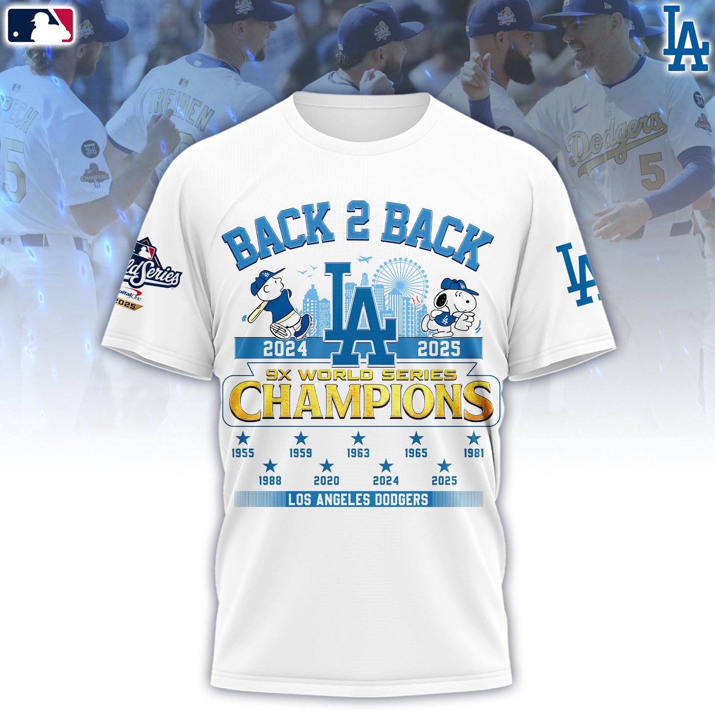 Back 2 Back 2025 World Series Champions T-Shirt V1 NAK NHT