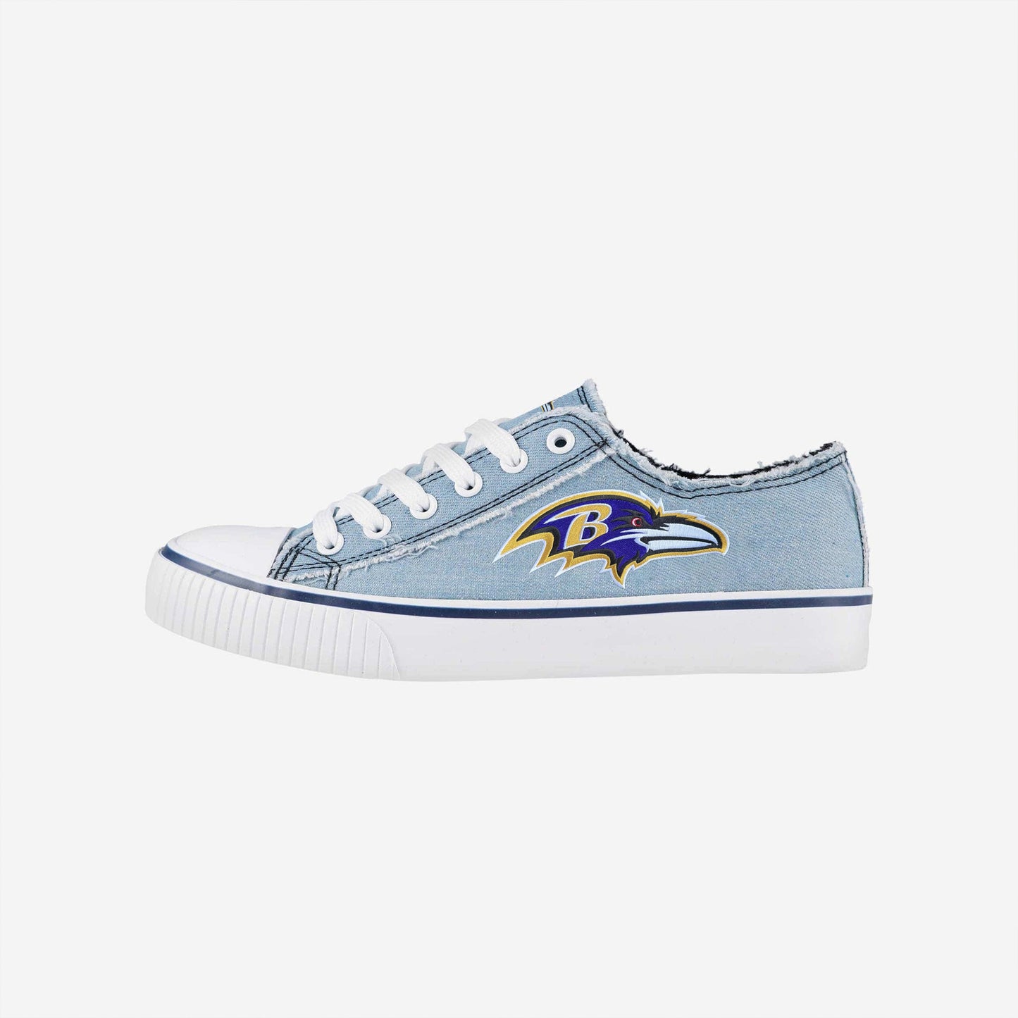 Baltimore Ravens Womens Denim Low Top Canvas Shoes NDD