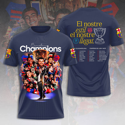 FC Barcelona Campeones La Liga 2024 2025 V11 Shirt DDT