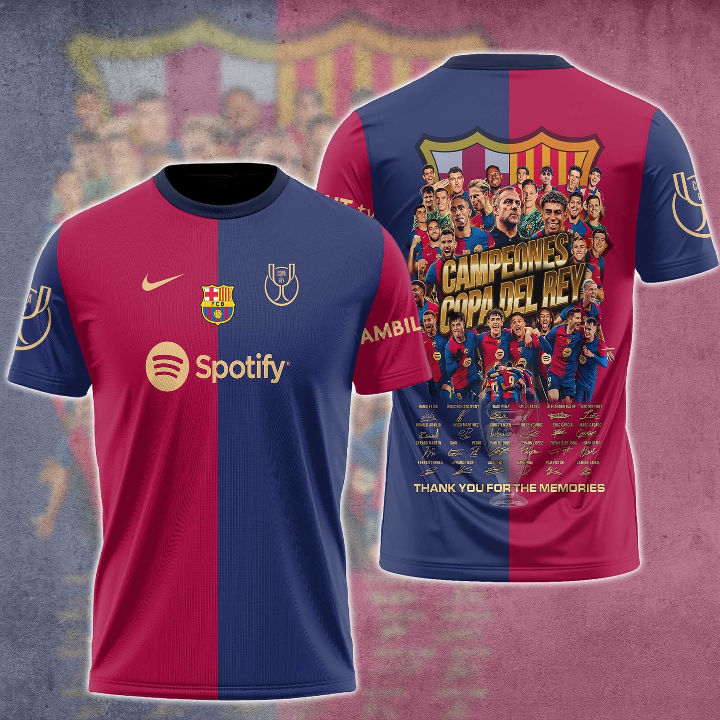 Barcelona Campions Copa Del Rey 2025 Shirt DDT