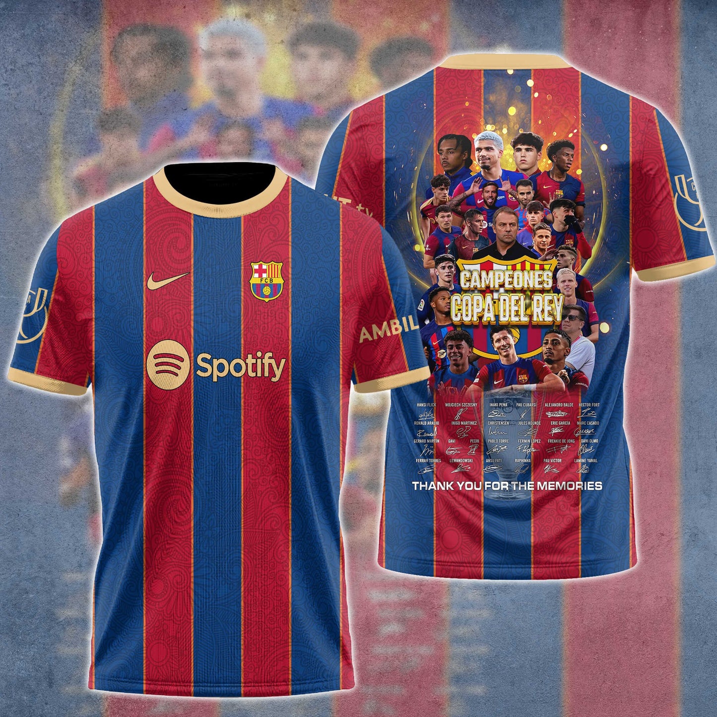 Barcelona Campions Copa Del Rey 2025 V2 Shirt DDT