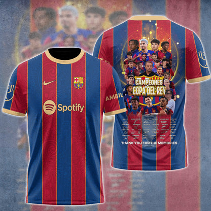 Barcelona Campions Copa Del Rey 2025 V2 Shirt DDT