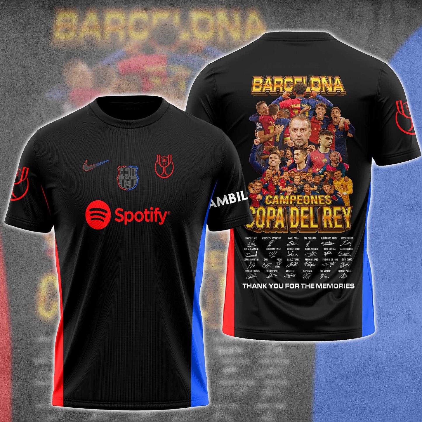 Barcelona Campions Copa Del Rey 2025 V3 Shirt DDT